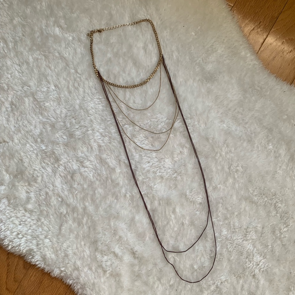 Urban Outfitters Layered Gold Long Necklace